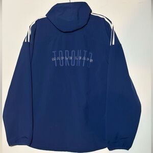 Adidas Navy Toronto Maple Leafs Hooded Windbreaker